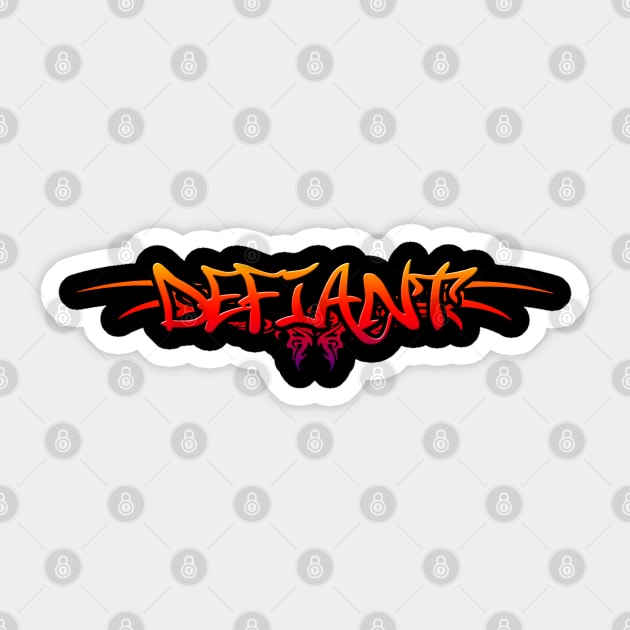 Tribal Print - Defiant Sticker by tatzkirosales-shirt-store